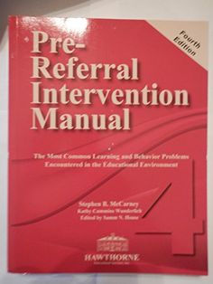 Pre referral intervention manual 4th edition